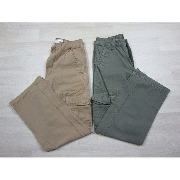 Levi's Loose Straight Cargo Pants Lot of 2 Size 31x31.5 Olive Green & Brown